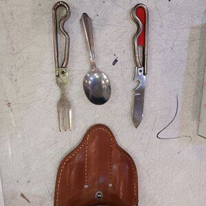 Geo Schrade BSA Boy Scouts Fork Knife Spoon Utensil Mess Kit 1942 Vintage